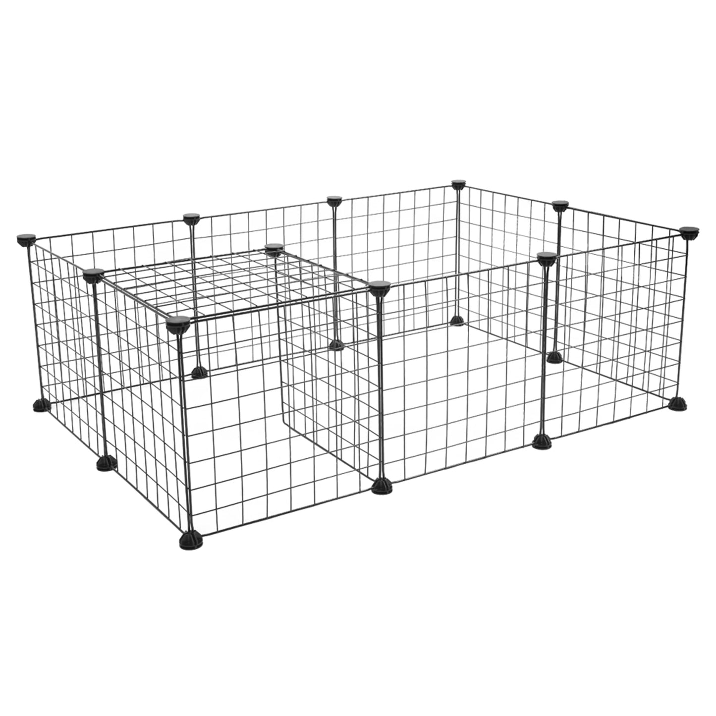 Pet Playpen, Small Animal Cage Indoor Portable Metal Wire Yard Fence for Small Animals,  Rabbits Kennel Crate Fence Tent