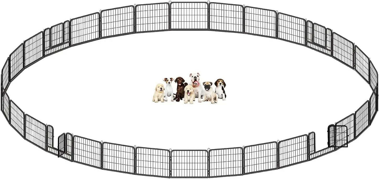 Height Bold Metal Foldable Heavy-Duty Pet Playpen with Door, Available in 32 Panels Indoor/Outdoor Portable Kennel,