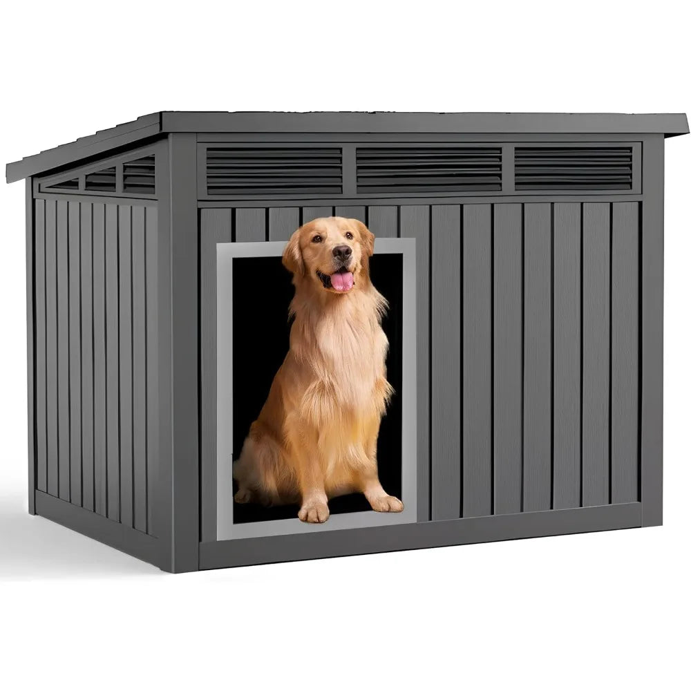 Dog House for Both Indoor and Outdoor with Weatherproof Roof Removable Floors for Medium to Large Dogs Interior Space