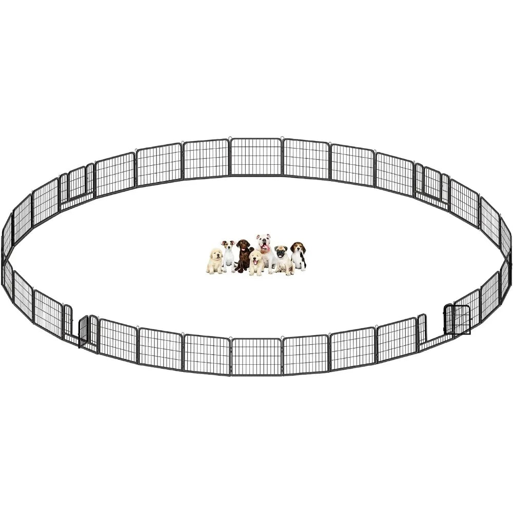 Height Bold Metal Foldable Heavy-Duty Pet Playpen with Door, Available in 32 Panels Indoor/Outdoor Portable Kennel,