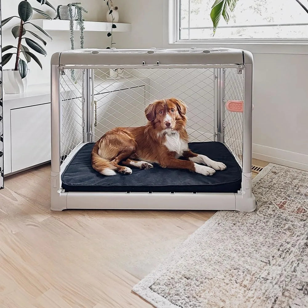 Dog Crate I Collapsible Dog Crate I Portable Travel Crate and Kennel for Medium/Large Dogs and Puppies
