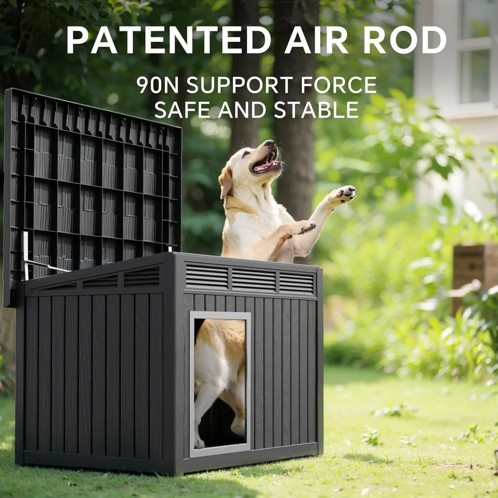 Dog House for Both Indoor and Outdoor with Weatherproof Roof Removable Floors for Medium to Large Dogs Interior Space