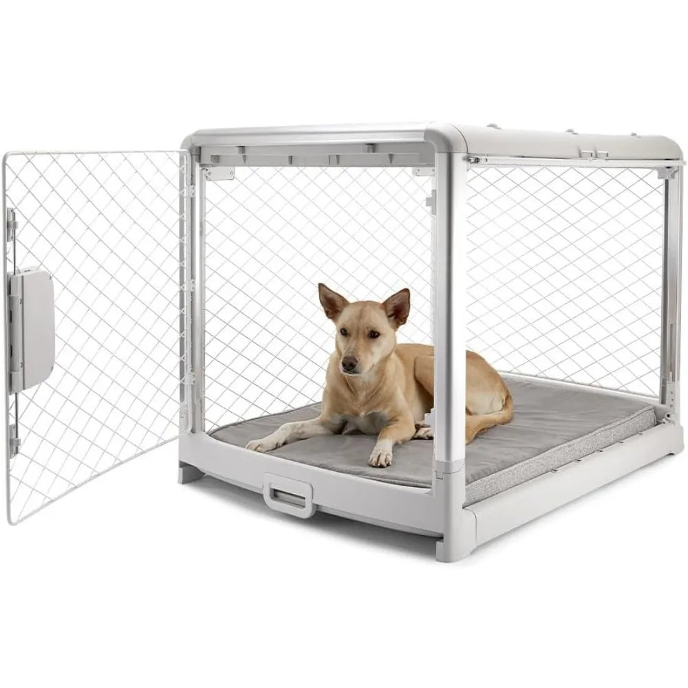 Dog Crate I Collapsible Dog Crate I Portable Travel Crate and Kennel for Medium/Large Dogs and Puppies