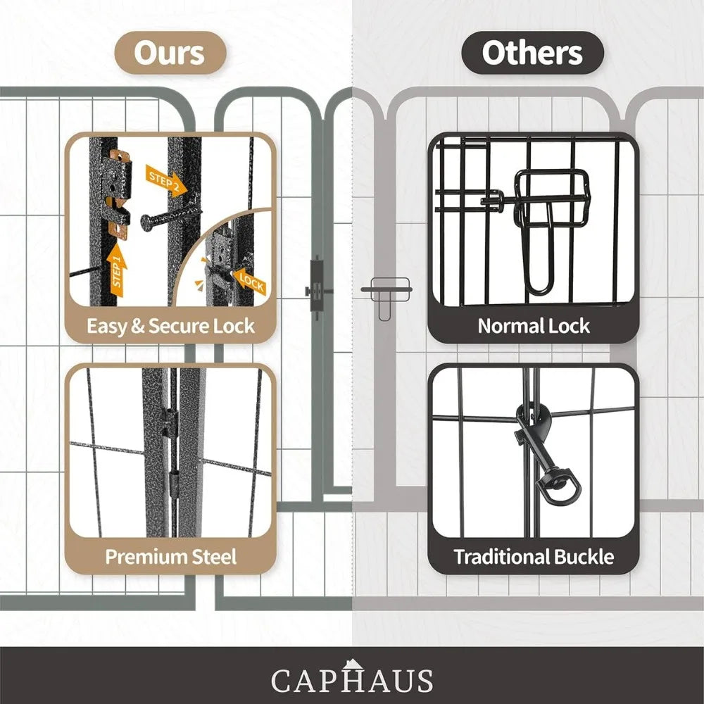 Height Bold Metal Foldable Heavy-Duty Pet Playpen with Door, Available in 32 Panels Indoor/Outdoor Portable Kennel,