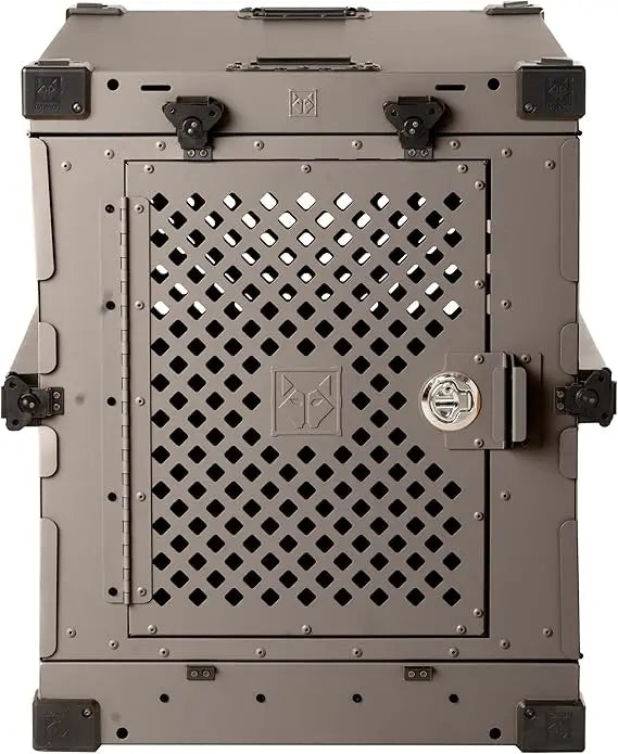 Impact Collapsible Dog Crate - Foldable Hard Crate for Large Dogs - Heavy Duty Travel Kennel with Powder-Coated Aluminum - Quick