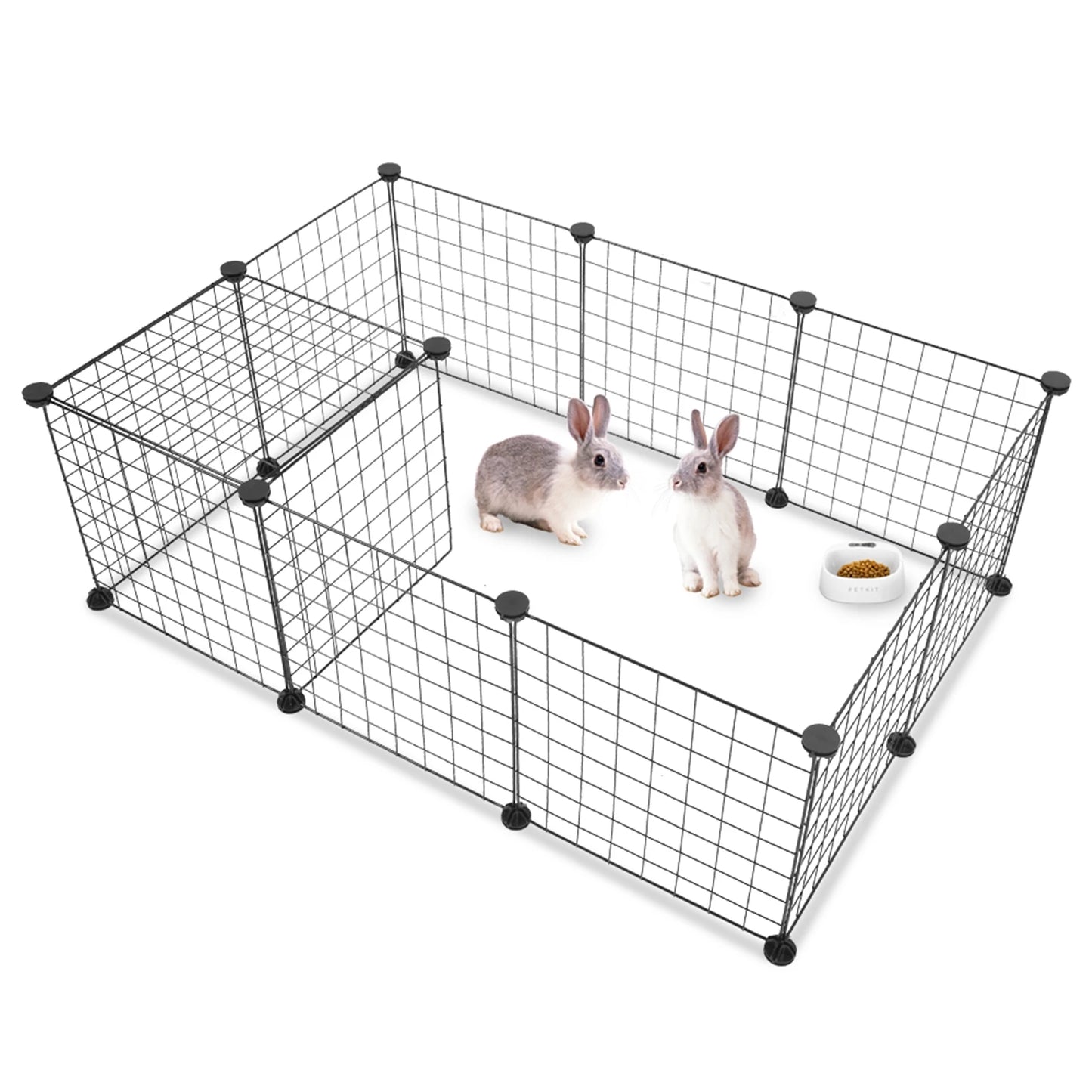Pet Playpen, Small Animal Cage Indoor Portable Metal Wire Yard Fence for Small Animals,  Rabbits Kennel Crate Fence Tent