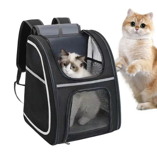 Dog Backpack Carrier Puppy Backpack Large Capacity Kitten Carry Pouch Reflective Strip Dog Travel Pouch Storage Daypack For Pupp