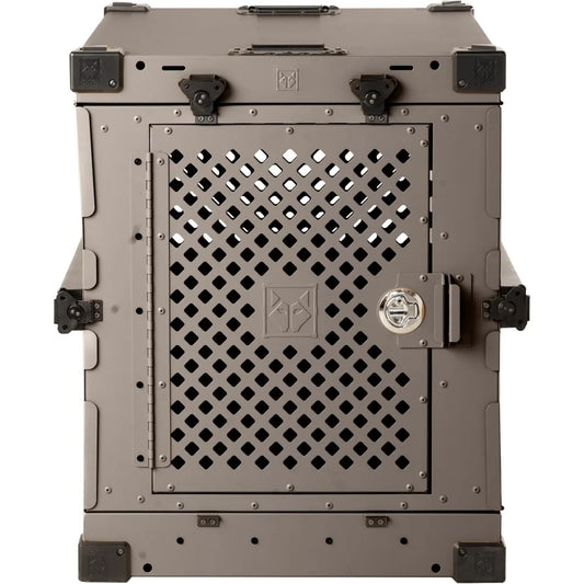 Impact Collapsible Dog Crate - Foldable Hard Crate for Large Dogs - Heavy Duty Travel Kennel with Powder-Coated Aluminum - Quick